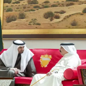 محمد بن زايد وحمد بن عيسى يناقشان في البحرين العدوان الإيراني الإرهابي (فيديو)